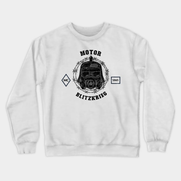 Motor Blitzkrieg Biker Club Crewneck Sweatshirt by Tip Top Tee's